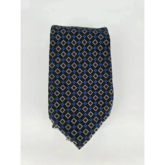 Stefano Ricci Other - Stefano Ricci Tie Made in Italy 100% Silk Geometric Black Blue W: 4.5" L: 60"